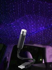 1pc Starry Night Light, Romantic LED USB Galaxy Starry Sky Projection Lamp, Suitable For Car Roof And Room Ceiling - Blue - View 8