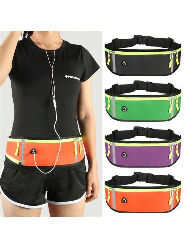Túi đeo hông chạy bộ chuyên nghiệp, đai lưng thể thao, túi đựng điện thoại, túi thể thao unisex có ngăn ẩn, túi đeo hông chạy bộ tập gym