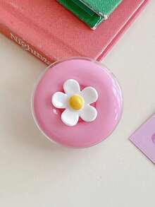 Button Flower Stand Color-Block Button Knot Stand Creative Rotating Silicone Adhesive Phone Holder Universal Phone Stand Support Portable 360 Rotating Desktop Support Colorful - Multicolor - View 4