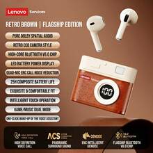 Lenovo LE218 藍牙耳機，復古CCD造型，配戴舒適，半入耳式耳機，13mm動圈，適配多場景，藍牙6.0，持久續航，適配手機、電腦等設備 - 查看 11