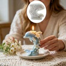 SUPWANPENG 1pc Resin Silicone Mold Lily Flower Jumping Dolphin Shape DIY Handmade Casting Mold For Making Ornaments, Candles Compatible With Resin, Plaster, Clay, Cement, Concrete Desktop Atmosphere Decor Mold, Perfect For Home Decor, Valentine's Day, Mother's Day, Father's Day, Christmas Gift Handmade Mold - NO BW269 Mold - View 9