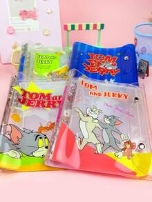 TOM AND JERRY. A5 (Button Style) Mouse Loose-Leaf Binder Minimalist Solid Color Loose-Leaf Binder Detachable Large Capacity Storage Notebook Ins Minimalist Loose-Leaf Binder Student Office Universal Highly Attractive Loose-Leaf Notebook Detachable Ring Binder - A5 - View 7
