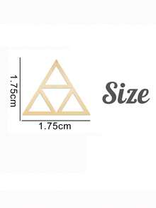 suteyi Trident Triangle Pendant Necklace - 18K Gold Plated Minimalist Inspired Jewelry - Multicolor - View 5
