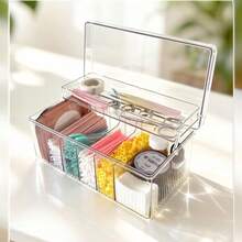 Transparent Portable Double-Layer Eyelash Extension Storage Box (With Lid) - Ideal For Lash Artists, Perfect For Beauty Products And Cosmetics Storage - Upgrade Storage Box With Lid - View 3