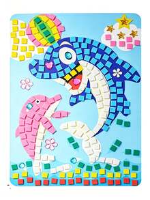 Children's Educational Mosaic Tile Puzzle Sticker DIY Craft Material Kit - Multicolor - View 15