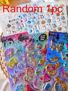 Cute & Adorable Animal Bubble Stickers - Multiple Cute Cartoon Decorations, Perfect For Scrapbooking, Journals & Notebooks - 彩色 - 查看 7