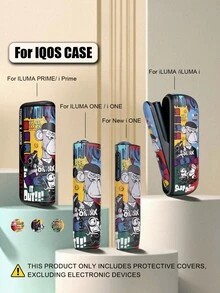 1PC For IQOS ILUMA ONE/ I One/New Iluma I One, ILUMA/Iluma I ,ILUMA PRIME/Iluma I Prime Protective Case Full Protection Anti-Drop Fashion Personalized Graffiti Leather Case Scratch-Resistant Anti-Abrasion Anti-Pressure Shock-Absorbing PU+PC Spliced Hard Shell Precise Hole Position Leather Case Couple Style Multiple Colors Available Gift For Self-Use Storage Box - 2 - View 3