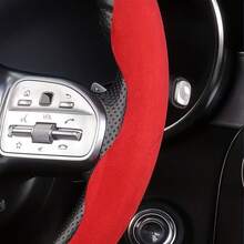 1pc Anti-Slip Steering Wheel Cover - Suede Material + Sweat-Absorbent + C-Shaped Integrated Embedded Design + No Inner Ring, For Car/MPV/SUV/RV/Pickup/Van, Friendly Reminder: This Product Cannot Be Used If The Steering Wheel Inner Diameter Exceeds 42cm(16.54''). - 1pc - View 3