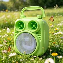 Altavoz Bluetooth de color macarron portátil portátil con soporte de teléfono móvil de sonido de color LED - A - Ver 2