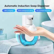 DONASIRA Dispenser Sabun Otomatis Inframerah Cerdas Tanpa Sentuh Kapasitas Besar 420ml, Pompa Dispenser Cepat Busa Cair Tanpa Sentuh, Mesin Cuci Tangan Elektrik, Perangkat Cuci Tangan Sensor, Tangki Air Transparan, Bahan Plastik ABS, Tahan Air IPX5, 4 Tingkat Pencahayaan yang Dapat Diatur untuk Volume Busa/Cairan, Cocok untuk Dapur dan Kamar Mandi, Produk Baru untuk Musim Semi - Berbagai warna - View 5