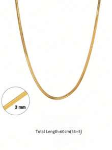 1pc Multifunctional Stainless Steel Gold/Silver Blade Chain, Suitable For Handmade DIY Jewelry Charm Making, Necklace, Layered Jewelry Accessories, Best Choice For Daily Matching - Blade Chain - View 8
