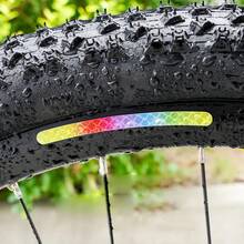Juego de 2040 pegatinas reflectantes para bicicletas, pegatinas de advertencia de  para ruedas, película luminosa de alta intensidad para uso nocturno, universal para bicicletas, motocicletas y automóviles, etiquetas reflectantes de . - Negro - Ver 4
