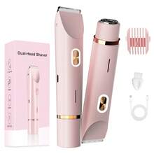 2合1女性比基尼修剪器與電動刮鬍機，雙頭陶瓷刀片除毛器，Type-C快充靜音脫毛器，無痛全身除毛，適用比基尼線、腋下、腿部、手臂與臉部毛髮 - 多色 - 查看 8