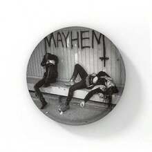 58mm Hot Rock Mayhem Band Soft Button Pin, Vintage Punk Style Badge, Bag Decoration Accessory, Fan Collectible, Gift For Friends - 58 mm - View 24