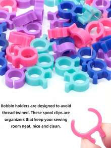 10/5/1pc Heavy Duty Spool Clamp Protector With Threaded Lock - Fits All Spool Sizes (Inner/Outer Thread) Winding Spool Clamp, Prevents Spool End Detachment, Spool Fixing Clamp, Spool Fixing Roll, Silicone Spool Ring - Multiple Styles - View 5