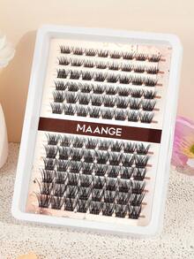 MAANGE 96 cụm lông mi giả độ dài hỗn hợp mềm mượt, cụm lông mi mỏng phong cách anime độ dài hỗn hợp, lông mi nối cá nhân dày dặn dùng tại nhà, phù hợp tạo vẻ trang điểm tự nhiên dày mượt, làm đẹp DIY tại nhà, hộp lông mi cá nhân dung lượng lớn, phù hợp cho người mới bắt đầu, người mới tập và nghệ sĩ trang điểm, du lịch, tiệc tùng, đi làm, phù hợp làm quà tặng cho phụ nữ - D - Xem 2