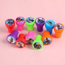 12pcs Cartoon Self-Inking Stamps, Colorful Game Character Stamp Toys, Fan Birthday Goodie Bag Fillers, Game Night Party Favors, Picnic Carnival, Bridal Shower Grad DIY Notebook Craft Supplies - Multicolor - View 3