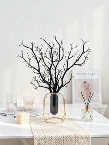 5pcs Artificial Tree Branches, Suitable For Home, Wedding, Party Decoration, Table Centerpiece, Valentine's Day, Birthday Gift, Graduation Ceremony And Other Occasions - Black - View 5