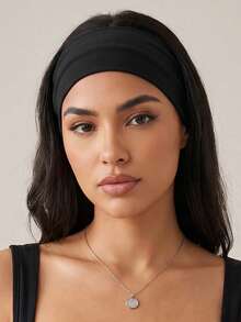 4pcs/Set Solid Color Sports Headband Set, Classic Tone Solid Color Headbands, Suitable For Daily Yoga, Sports Or Fixing Hair During Busy Times - Suitable For Girls And Teenagers, Soft Elastic Fabric Comfortable Fit, Simple Colors Blend Perfectly With Any Outfit. A Must-Have For Girls Who Love Easy Fashion Styles, Suitable For Sports, Yoga, Outdoor, Travel And More, Mother's Day Gift - Multicolor - View 3