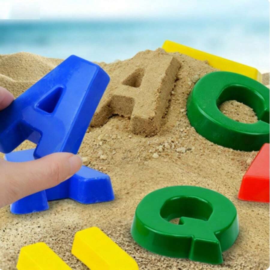 26 English Alphabet Beach Spelling Confession Tool Snow Mold, 26 Letter Beach Sand Impression Mold, Use This English Alphabet Mold To Print Your Desired Words On The Beach Or In The Snow - Multicolor - View 1