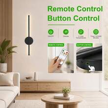 2pcs Rechargeable Wall Lights, Plug And Play, No Complex Installation, Wireless LED Wall Lights With Remote Dimming, Suitable For Bedroom, Stairs, Indoor, Kitchen, Balcony, Closet Home Decor Lighting - 50cm - View 6