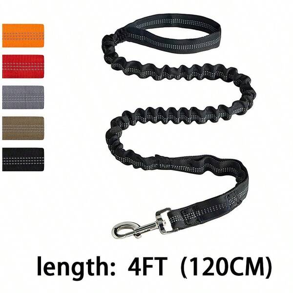 BVEOYPET 2-In-1 Reflective Elastic Dog Leash, Suitable For Walking, Hiking And Travel