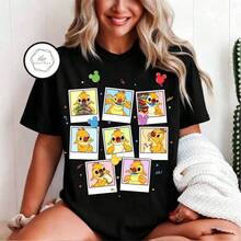 Disney Lilo And Stitch Reuben Graphic Tee, Yellow Alien Casual T-Shirt,  Character Print Top - Black - View 1