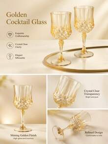 10/5/1 Set High-Quality Champagne Glasses, Crystal Textured Wine Glasses, Suitable For Holiday Parties, Gatherings, Family, Friends, Ramadan Events, Company Team Building, Back To School Season - View 2