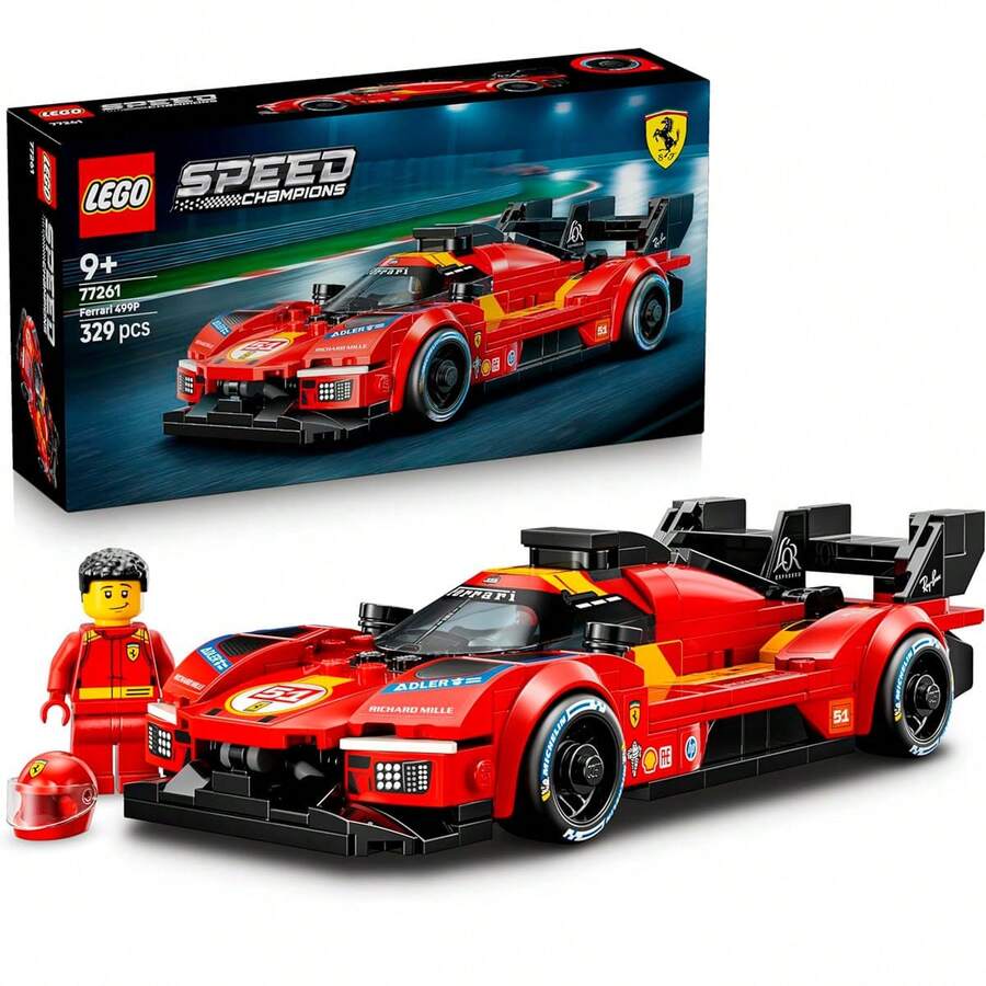 Lego Speed Champions Ferrari 499P - Build Your World Of Speed With Lego Speed And Enjoy Hours Of Endless Fun! Lego Speed: Develops Creativity And Building Skills While Playing. Perfect Gift For Kids Who Love Cars And Speed - Guaranteed Excitement! Combine Lego Speed Pieces - Multicolor - View 1