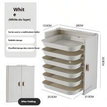 Stackable Pull-Out Vegetable Tray Organizer, Multi-Layer Kitchen Prep Rack With Smooth Sliding Drawers, Durable Plastic Storage Holder For Ingredients & Dishes - Multicolor - View 12