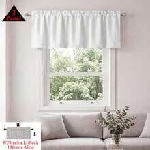 1pc/2pcs, White Japanese Retro Faux Linen Kitchen Curtains, Made Of Soft And Thick Polyester Fabric, Provides Natural Light Filtration And Privacy Protection, Washable, Suitable For Kitchen, Bedroom, Living Room, Office, RV And Bay Window. - White - View 15