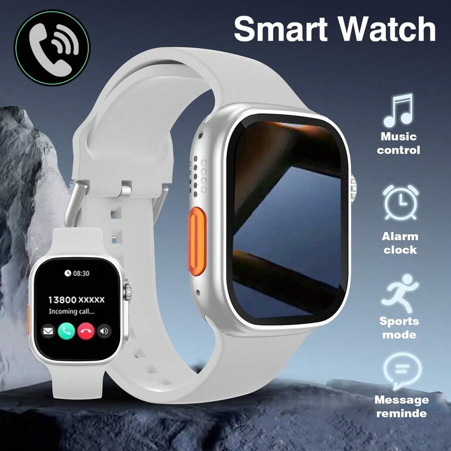 1pc Men's & Women's Silicone Strap Sports Smart Watch, Call, Step Counter, Calorie, Call & Message Notification Multifunctional Smartwatch, Compatible With Android And Apple System Phones - Multicolor - View 1