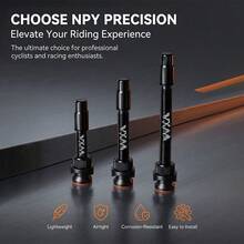 VXM 2pcs Bicycle Vacuum Tire French Valve Stems, VXM Extended Tubeless FV Valves 45/65/85 Multi-Size - Black - View 2