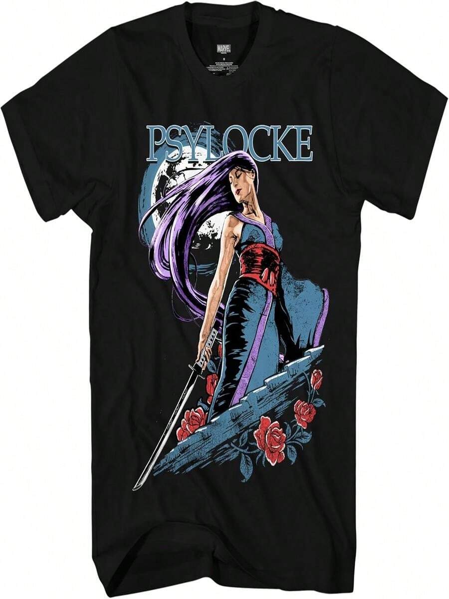 Psylocke Moon Comics - Adult T-Shirt - 黑色 - 查看 1