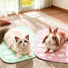 Alfombrilla de enfriamiento para mascotas pequeñas, almohadilla de seda de hielo transpirable para verano, alfombrilla anti-golpe de calor, adecuada para conejos, cobayas y cama de jaula - Ver 2