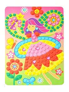 Children's Educational Mosaic Tile Puzzle Sticker DIY Craft Material Kit - Multicolor - View 1