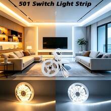 室內 LED 燈附按鈕開關與 USB LED 燈條，適用於客廳與臥室背景照明，易於安裝與裝飾 - 501 Switch Light Strip - 查看 1