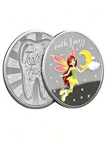 1pc Tooth Fairy Theme 3D Embossed Gold Plated Commemorative Coin, Suitable For Tooth Loss, Birthday, Holiday Gift, Perfect For Christmas Party, Room Decor, Home Decor, Christmas Small Gift, Classroom - Multicolor - View 10