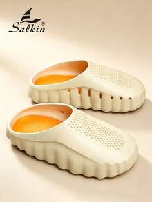 Salkin Designer Mind001 男款訊息拖鞋 卡其色 22 個吸震節點 厚底拖鞋 男用 提升賽前狀態 適合運動員賽前或賽後訓練鞋 男款休閒鞋 舒適鞋履 街頭與居家時尚 日常涼鞋 夏季度假風格沙灘拖鞋 - 卡其色 - 查看 5