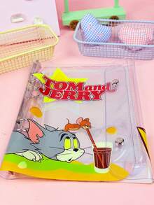 TOM AND JERRY. A5 (Button Style) Mouse Loose-Leaf Binder Minimalist Solid Color Loose-Leaf Binder Detachable Large Capacity Storage Notebook Ins Minimalist Loose-Leaf Binder Student Office Universal Highly Attractive Loose-Leaf Notebook Detachable Ring Binder - A5 - View 9