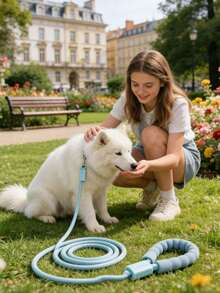 1 pieza Correa para perro antideslizante de color dopamina, mango suave y engrosado, cuerda trenzada de nailon fuerte y duradera, correa de entrenamiento cómoda, adecuada para perros pequeños, medianos y grandes para senderismo al aire libre, antitiro, antiescape, antipuerta para paseos al aire libre - Multicolor - Ver 2