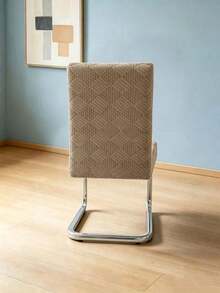 1 pieza Funda de silla en forma de L con patrón de copo de nieve de unicolor, decoración del hogar, estilo nórdico moderno, diseño integrado multifuncional minimalista, funda de taburete/funda de silla, adecuada para sala de estar, comedor y decoración del hogar - cafe beige - Ver 6