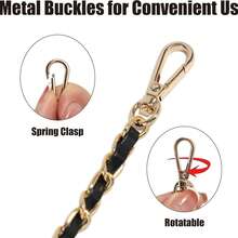 2pcs Wallet Chain Strap, 47 Inch (Approx. 119.4 Cm) Wallet Strap Replacement, DIY Wallet Chain Accessory, Metal Buckle For Crossbody Bag And Handbag - Multicolor - View 6