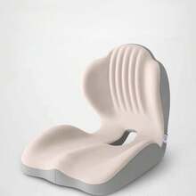1pc Ergonomic Memory Foam Seat Cushion | Lumbar And Back Support, Suitable For Office, Chair, Car Seat, Relieves Back Pain, Reduces Pressure, Perfect Gift For Parents And Friends, Lightweight, Portable, Medium Softness Lumbar Support Pad - Seashell Cushion - View 7