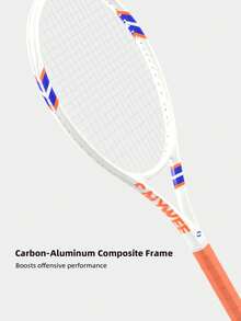 SALYWEE POWER100 Women Carbon Tennis Racket For Junior And Advanced Players, Light Weight Durable Tennis Racket, New Style Tennis Racquet For Indoor Outdoor Sports Games, Racket (Non-Slip Handle Grip Tape&Tennis Ball) With Bag - Multicolor - View 9
