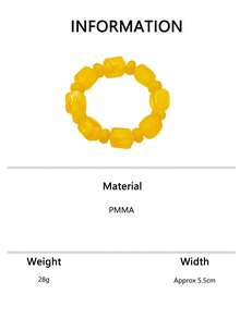 1pc/3pcs Vacation Style Glossy Jelly Acrylic Asymmetrical Texture Design Sweet Cool Girly Versatile Layered Bracelet - Multicolor - View 8