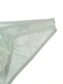 Men's Mesh Briefs - Lightweight, Breathable, And Comfortable Low-Rise Butt Lift With Stretch Fabric For Casual Wear And Comfort | Fashionable Underwear | Stretch Fabric - 薄荷綠 - 查看 5