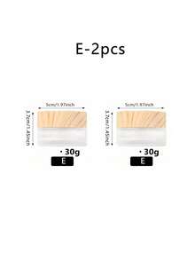1件/2件/5件 磨砂透明玻璃可補充瓶，適用於面部眼霜乳液，便攜密封化妝品護膚品分裝瓶，旅行瓶，適用於乳霜、護唇膏、護膚品、彩妝，平價禮品，女性禮品 - 無色 - 查看 25