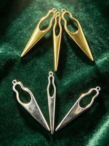 3pcs Multi-Size Crochet Hook Set With Hanging Ring, Dreadlock Crochet Hooks For Hair Braiding And Wig Styling - Durable Metal Hair Tools Suitable For Salon And Home, Vibrant Gold And Silver, Holiday Party Style - Dreadlock Hair Clip - View 1