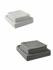 1pc Waffle Weave Cleaning Cloth - High Absorbent Polyester Square Dish And Glass Wiping Cloth, Suitable For Kitchen, Bathroom, Commercial Coffee Shop - Durable, Reusable, Modern Design, Waffle Weave Napkin, Bar Cleaning Cloth, Table, Kitchen, Coffee Machine Cloth, Absorbent And Stain-Removing, Multi-Purpose Household Microfiber Cleaning Cloth With Waffle Texture - A - View 11